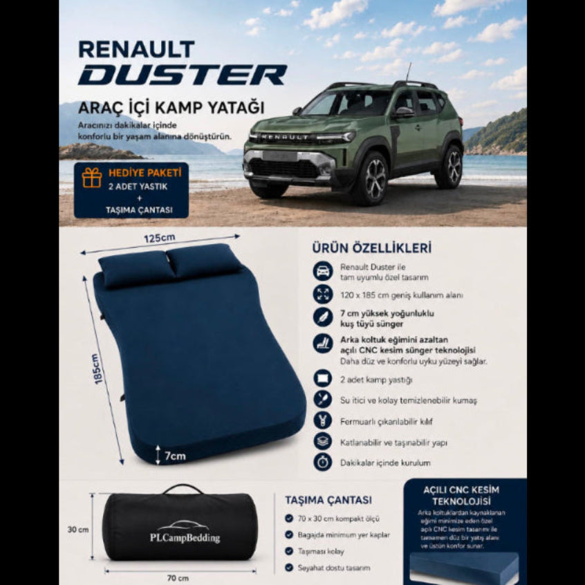 Renault Duster Uyumlu Kamp Yatağı